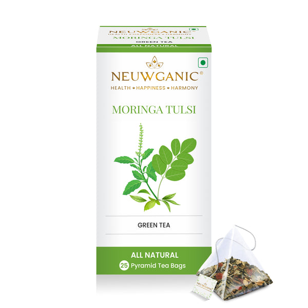 Moringa Tulsi Green Tea - Pyramid Tea Bags